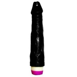 SUPER NATURAL BLACK SILICONE REALISTIC VIBRATOR RSV-011