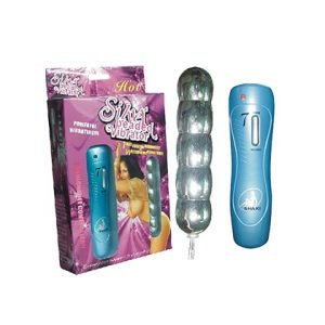 SILVER BEADED ANAL VIBRATOR-BIG AD-011