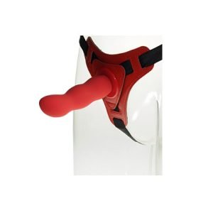 RED DEEP CLIMAX STRAP ON DILDO REALISTIC PENIS HARNESS SO-021