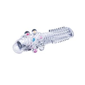 MALE COCK RINGS PENIS EXTENSION WITH COLOURFUL BEADS PES-022