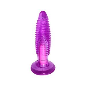 PURPLE JELLY ANAL VIBRATING BUTT PLUG WITH SUCTION CUP AD-024