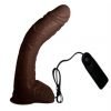 BIG BENT 10" REALISTIC VIBRATOR SUCTION CUP CHOCOLATE DONG VIBRATOR