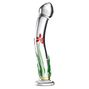 FLOWER CRYSTAL GLASS DILDO SEX TOY GD-004