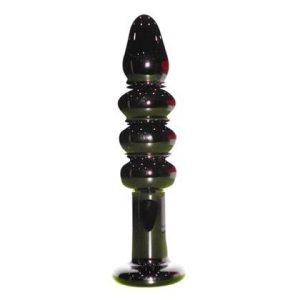 BLACK BEADED GLASS DILDO SEX TOY GD-005